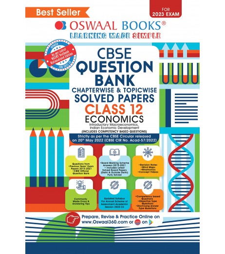Oswaal CBSE Question Bank Class 12 Economics Chapter Wise and Topic Wise | Latest Edition CBSE Class 12 - SchoolChamp.net